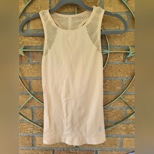Free People Movement Peach Mesh Trim Ribbed Racerback Tank Fitted Women's XS/S